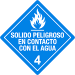 Sólido Peligro en contacto con el agua
